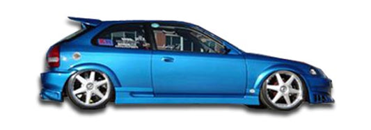 1996-2000 Honda Civic 2DR / HB Duraflex Bomber Side Skirts Rocker Panels - 2 Piece