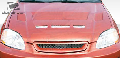 1996-1998 Honda Civic Duraflex Predator Hood - 1 Piece