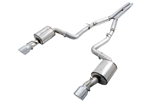 AWE Touring Edition Exhaust for 15+ Charger 6.4 / 6.2 SC - Chrome Silver Tips