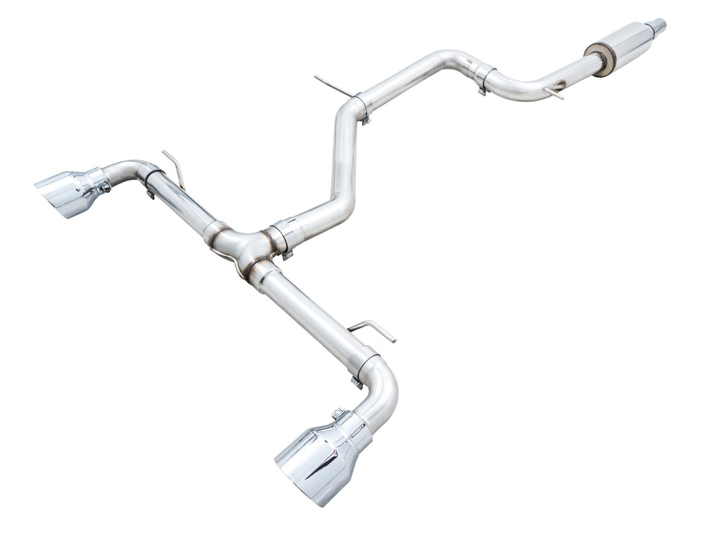 AWE Track Edition Exhaust for VW MK8 GTI - Chrome Silver Tips