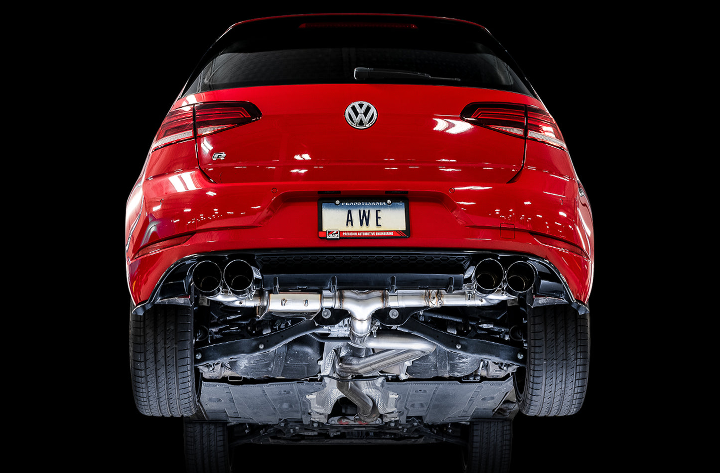 AWE SwitchPath™ Exhaust for MK7.5 Golf R - Chrome Silver Tips, 102mm