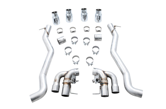 AWE SwitchPath™ Axleback Exhaust for BMW F90 M5 - Chrome Silver Tips