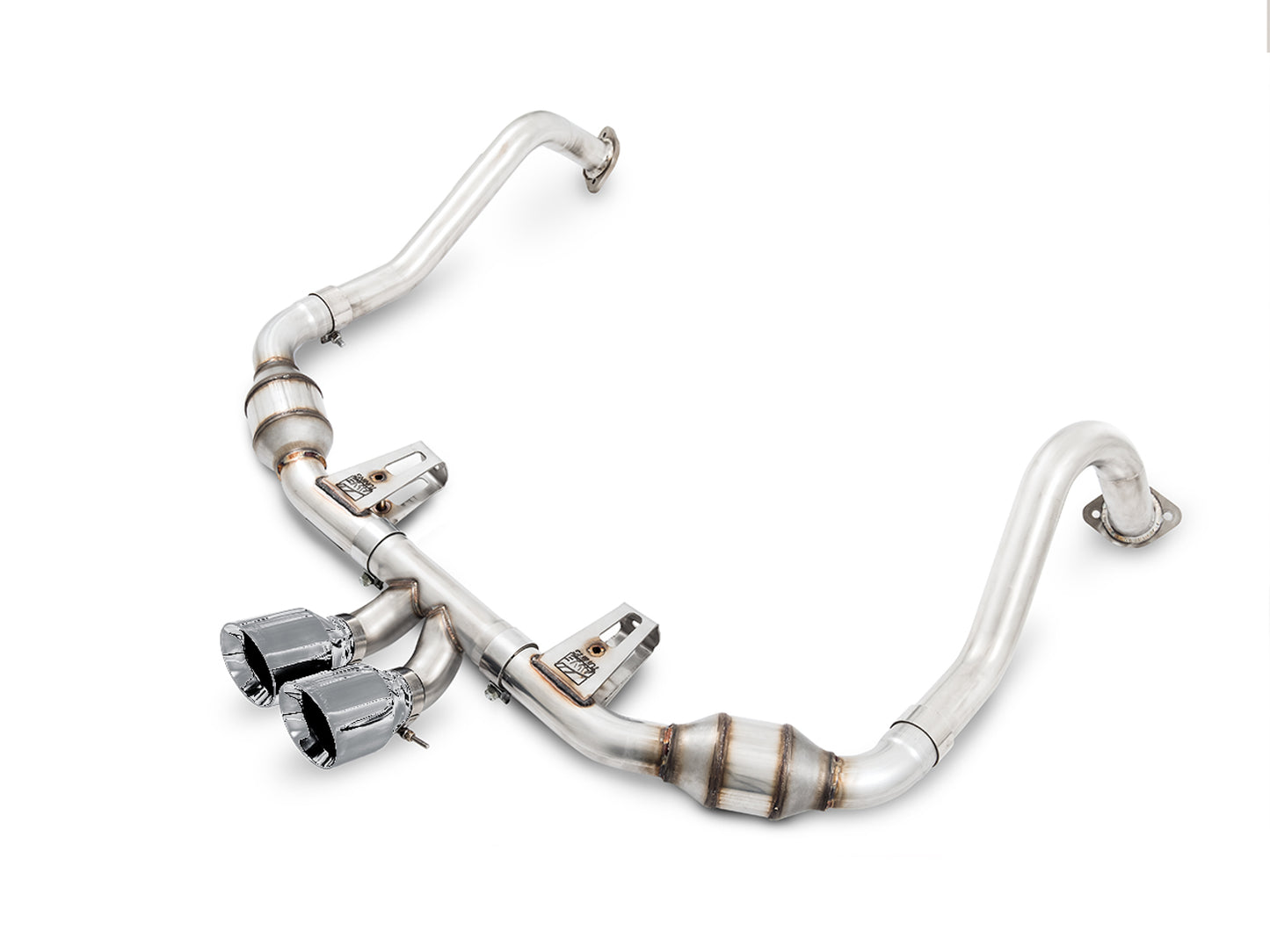 AWE Touring Edition Exhaust for Porsche 718 Boxster / Cayman - Chrome Silver Tips