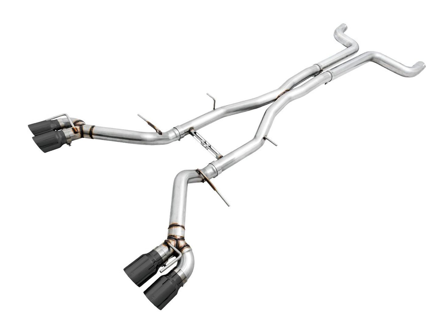 AWE Track Edition Cat-back Exhaust for Gen6 Camaro SS / ZL1 / LT1 - Non-Resonated - Diamond Black Tips (Quad Outlet)