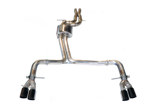 AWE Track Edition Exhaust for Audi B8 S4 3.0T - Diamond Black Tips (102mm)