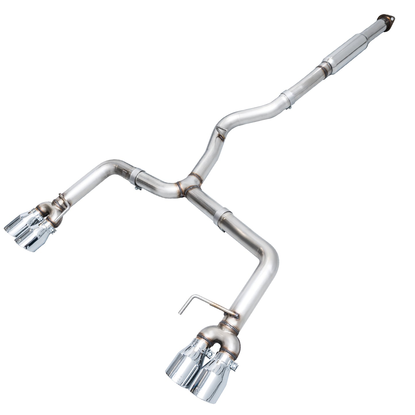 AWE Track Edition Exhaust for VA / GV WRX / STI Sedan - Chrome Silver Quad Tips (102mm)