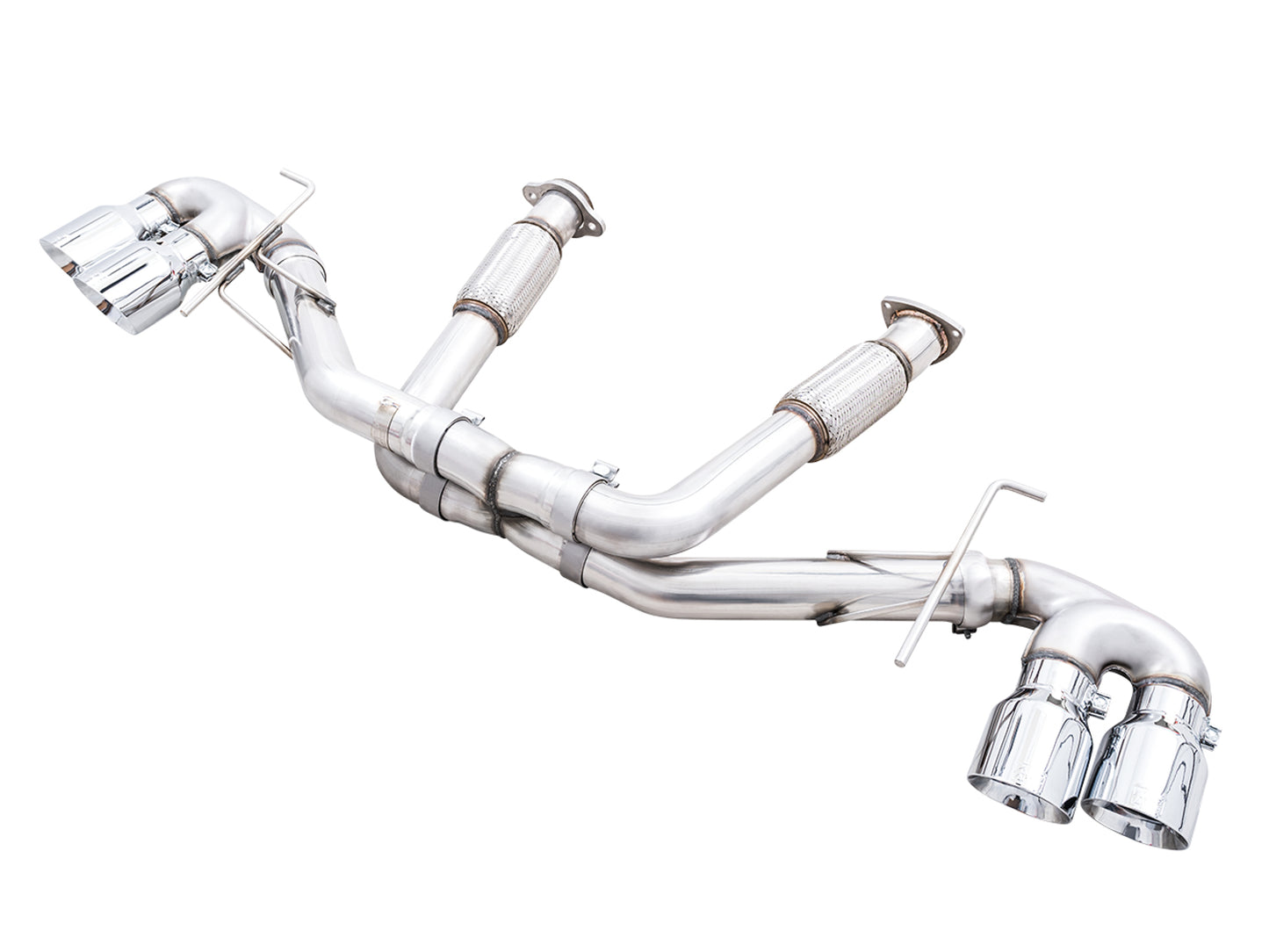 AWE Track Edition Exhaust for C8 Corvette -- Chrome Silver Tips