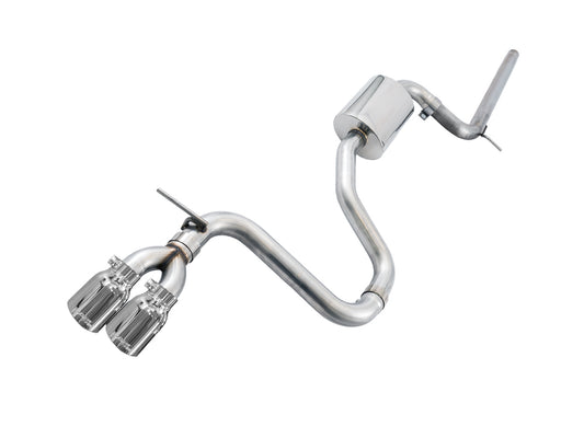 AWE Track Edition Exhaust for VW MK7 Golf 1.8T - Chrome Silver Tips (90mm)