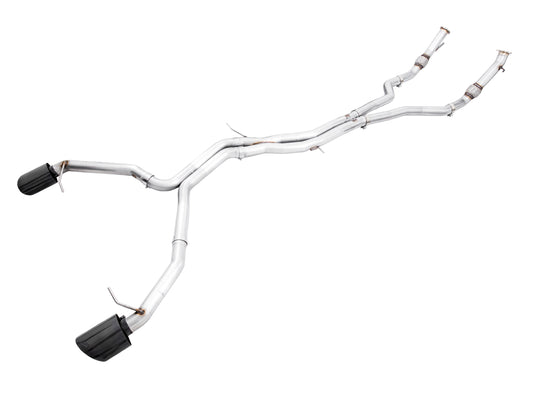 AWE Track Edition Exhaust for Audi B9 RS 5 Coupe - Non-Resonated - Diamond Black RS-style Tips