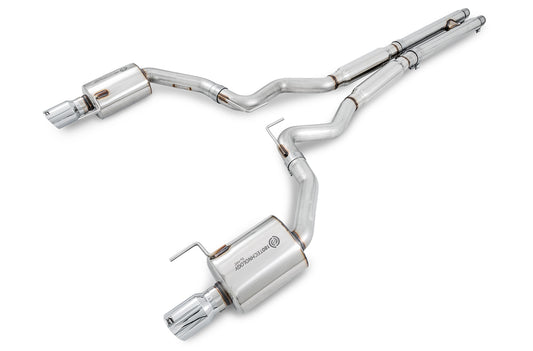 AWE Touring Edition Cat-back Exhaust for S550 Mustang GT - Dual Tip - Chrome Silver Tips