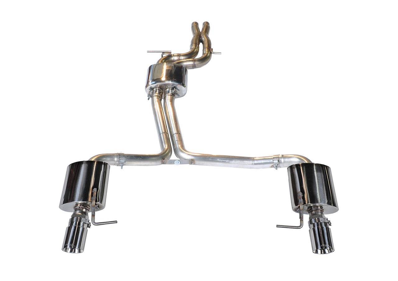 AWE Touring Edition Exhaust for Audi C7 A7 3.0T - Dual Outlet, Chrome Silver Tips