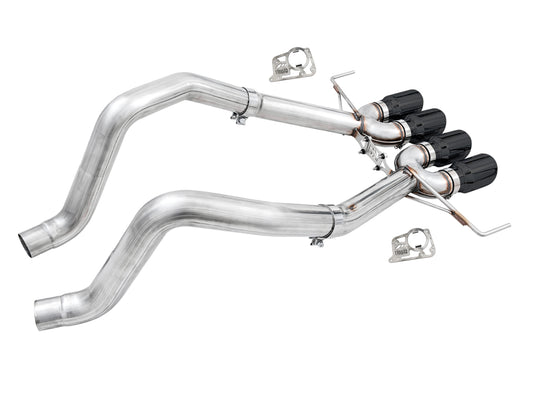 AWE Track Edition Axleback Exhaust for C7 Corvette Stingray / Z51 / Grand Sport / Z06 / ZR1 -- Diamond Black Tips (includes AWE AFM valve simulators)