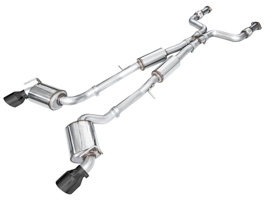 AWE Touring Edition Exhaust for Nissan Z - Diamond Black Tips