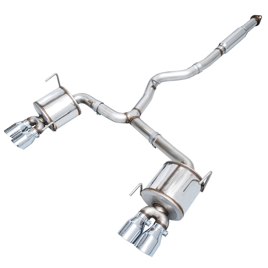 AWE Touring Edition Exhaust for VA STI / GV WRX / GV STI Sedan - Chrome Silver Quad Tips (102mm)