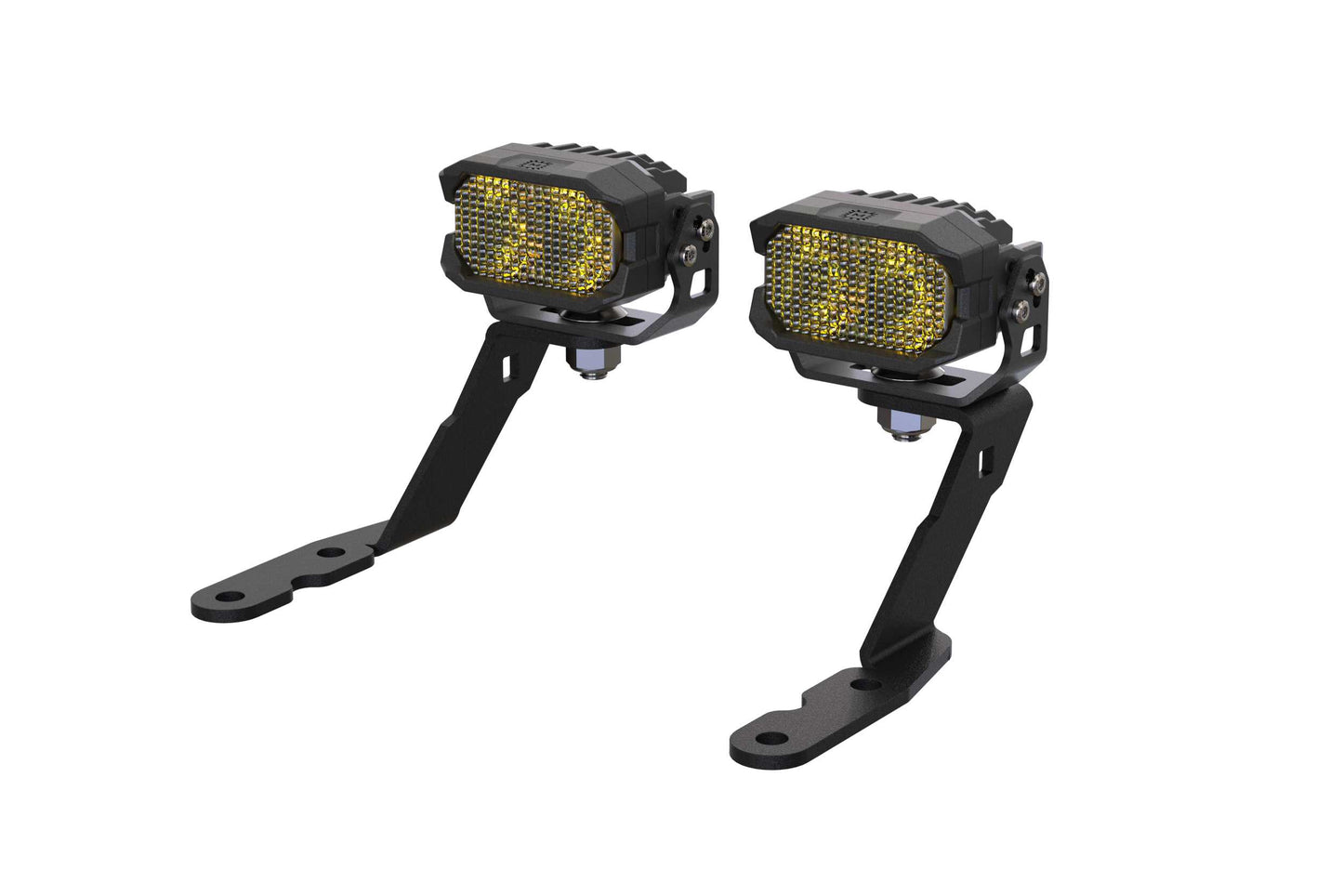 Morimoto 2Banger Ditch Light Kit: 07-13 Sierra (HXB Yellow Flood Beam)