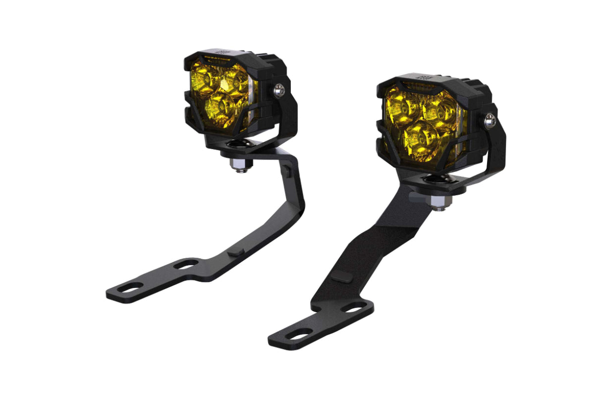 Morimoto 4Banger Ditch Light Kit: 05-15 Tacoma (HXB Yellow Flood Beam)