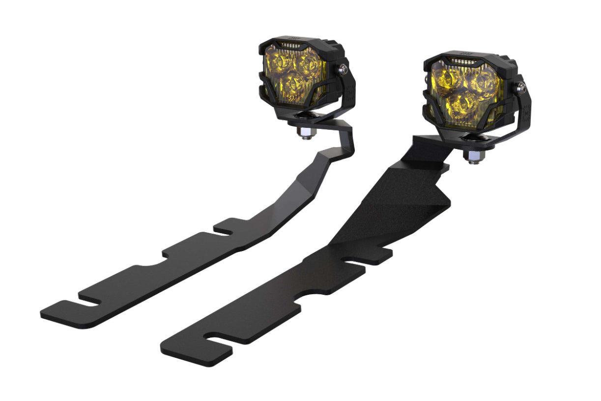 Morimoto 4Banger Ditch Light Kit: 09-18 Ram (HXB Yellow Flood Beam)