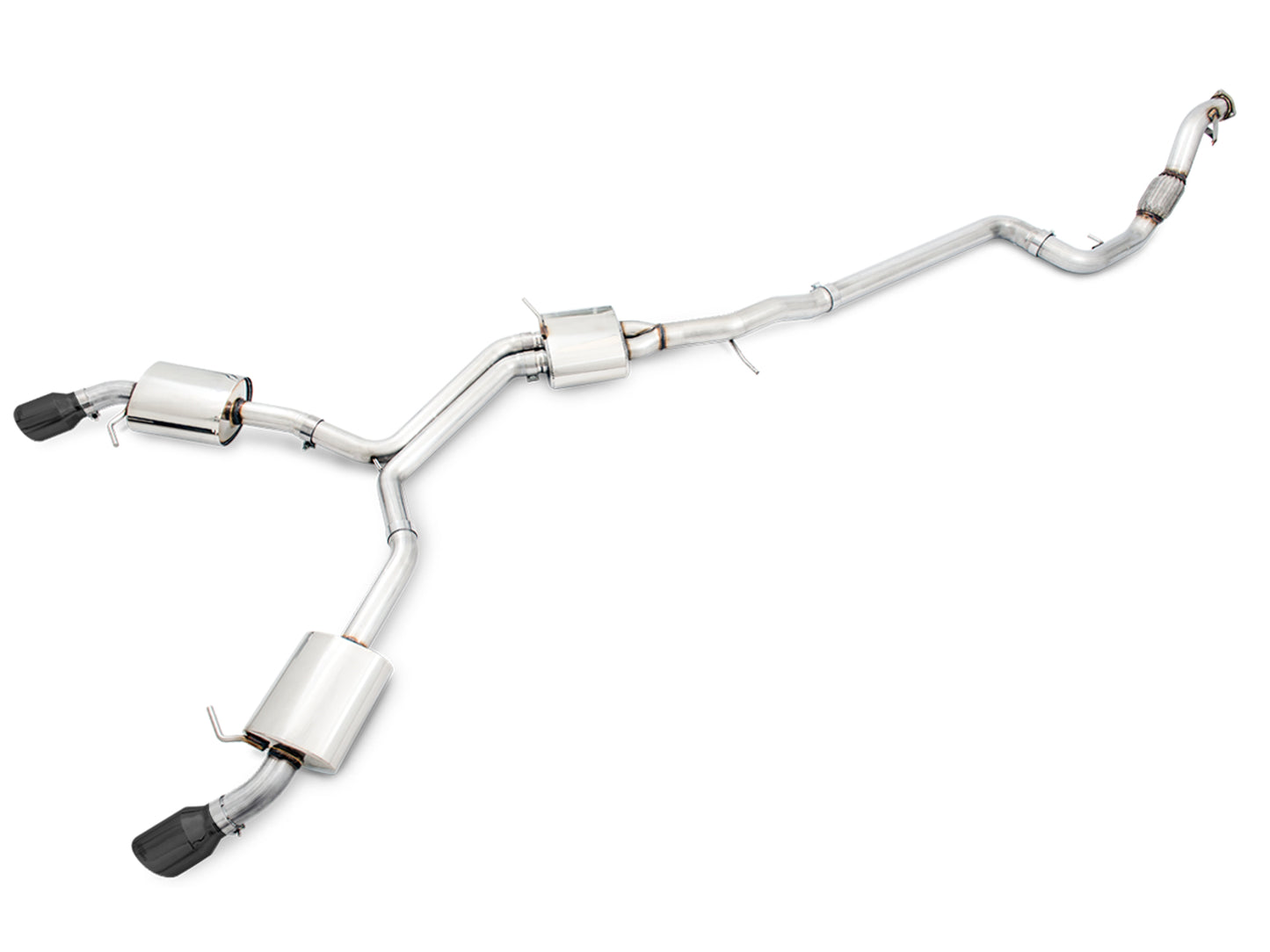 AWE Touring Edition Exhaust for B9 A4, Dual Outlet - Diamond Black Tips (includes DP)