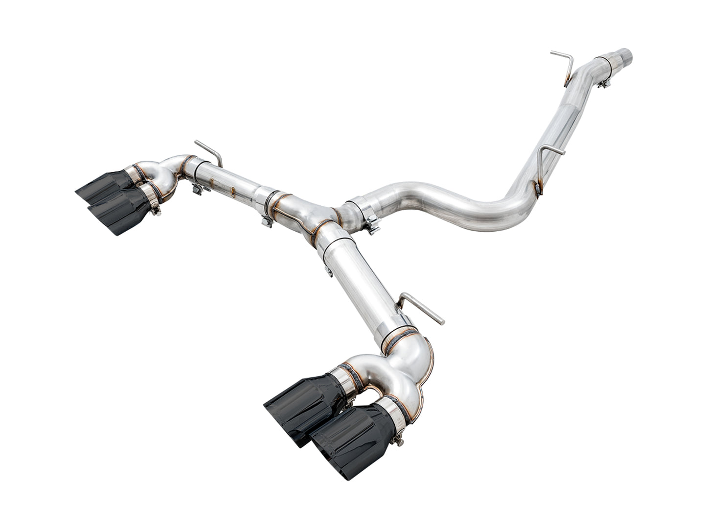 AWE Track Edition Exhaust for MK7 Golf R - Diamond Black Tips, 102mm