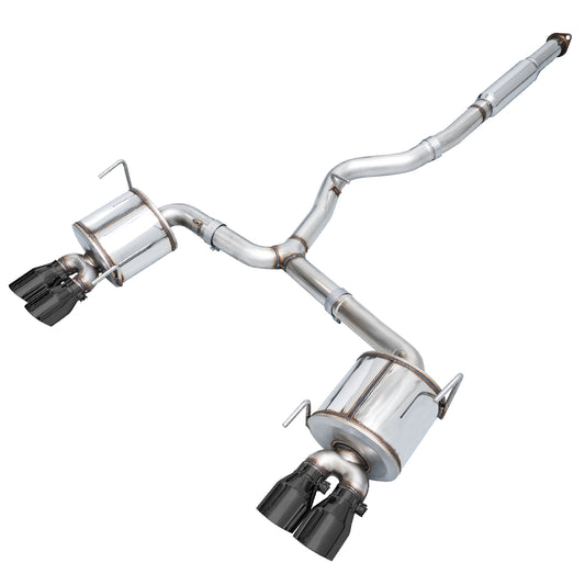 AWE Touring Edition Exhaust for VA STI / GV WRX / GV STI Sedan - Diamond Black Quad Tips (102mm)