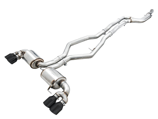 AWE Non-Resonated Touring Edition Exhaust for G2X M340i / M440i - Diamond Black Tips