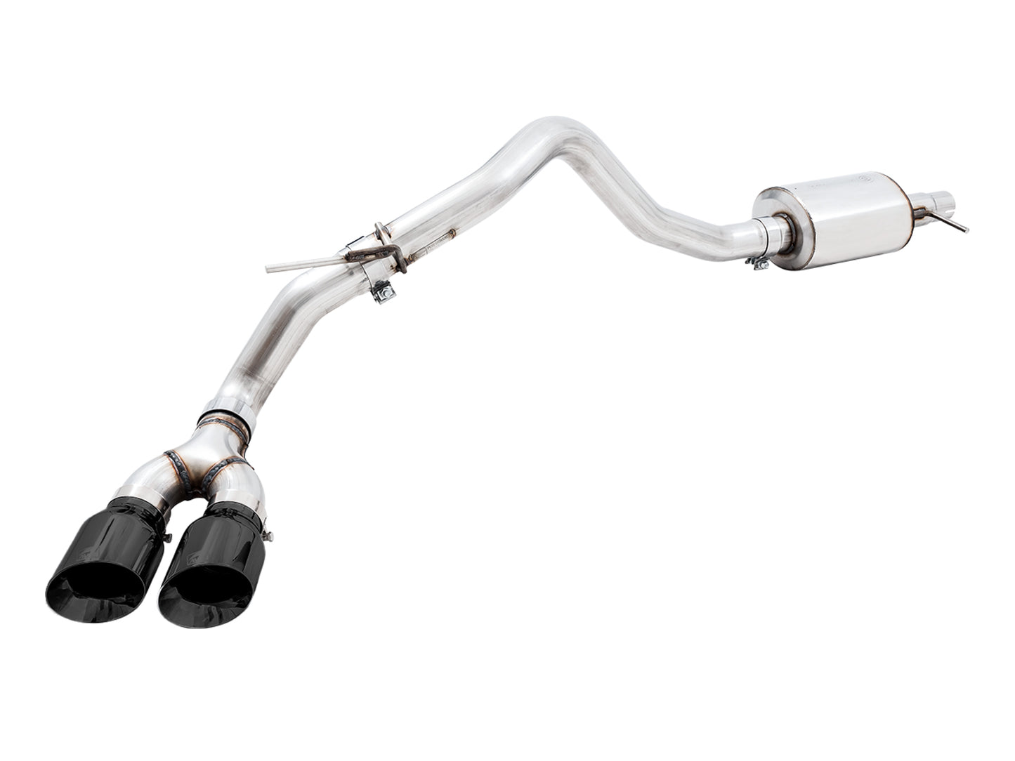 AWE 0FG Exhaust with BashGuard for Ford Ranger - Dual Diamond Black Tips