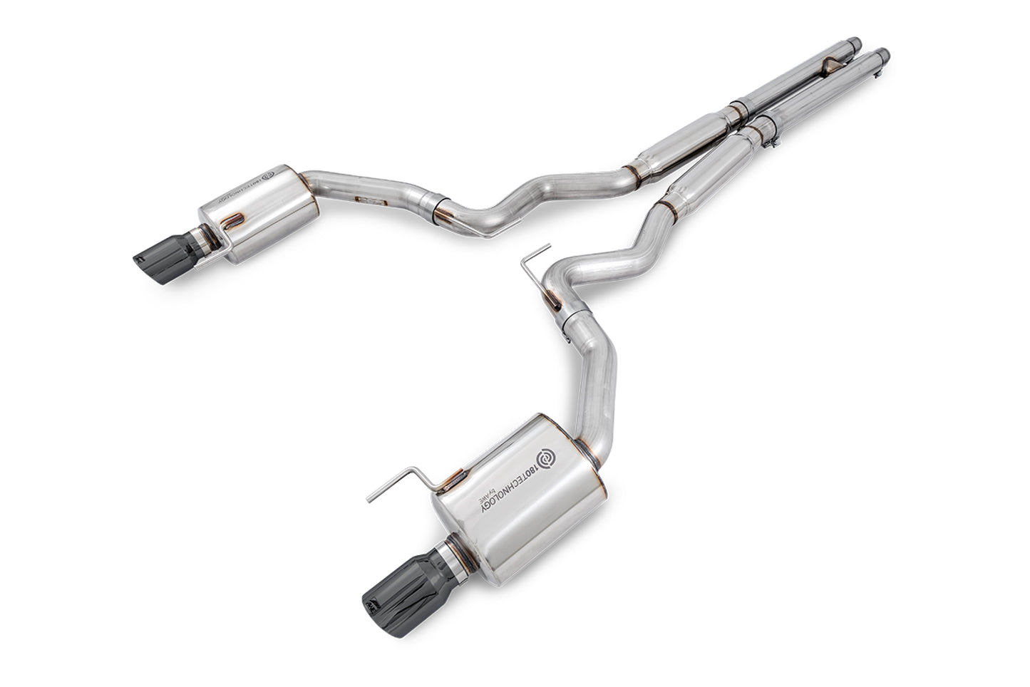 AWE Touring Edition Cat-back Exhaust for S550 Mustang GT - Dual Tip - Diamond Black Tips