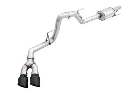 AWE 0FG Single Exit Exhaust for '15-'20 F-150 - 4.5" Diamond Black Tips