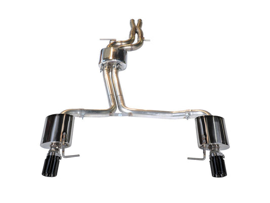 AWE Touring Edition Exhaust for Audi C7 A7 3.0T - Dual Outlet, Diamond Black Tips