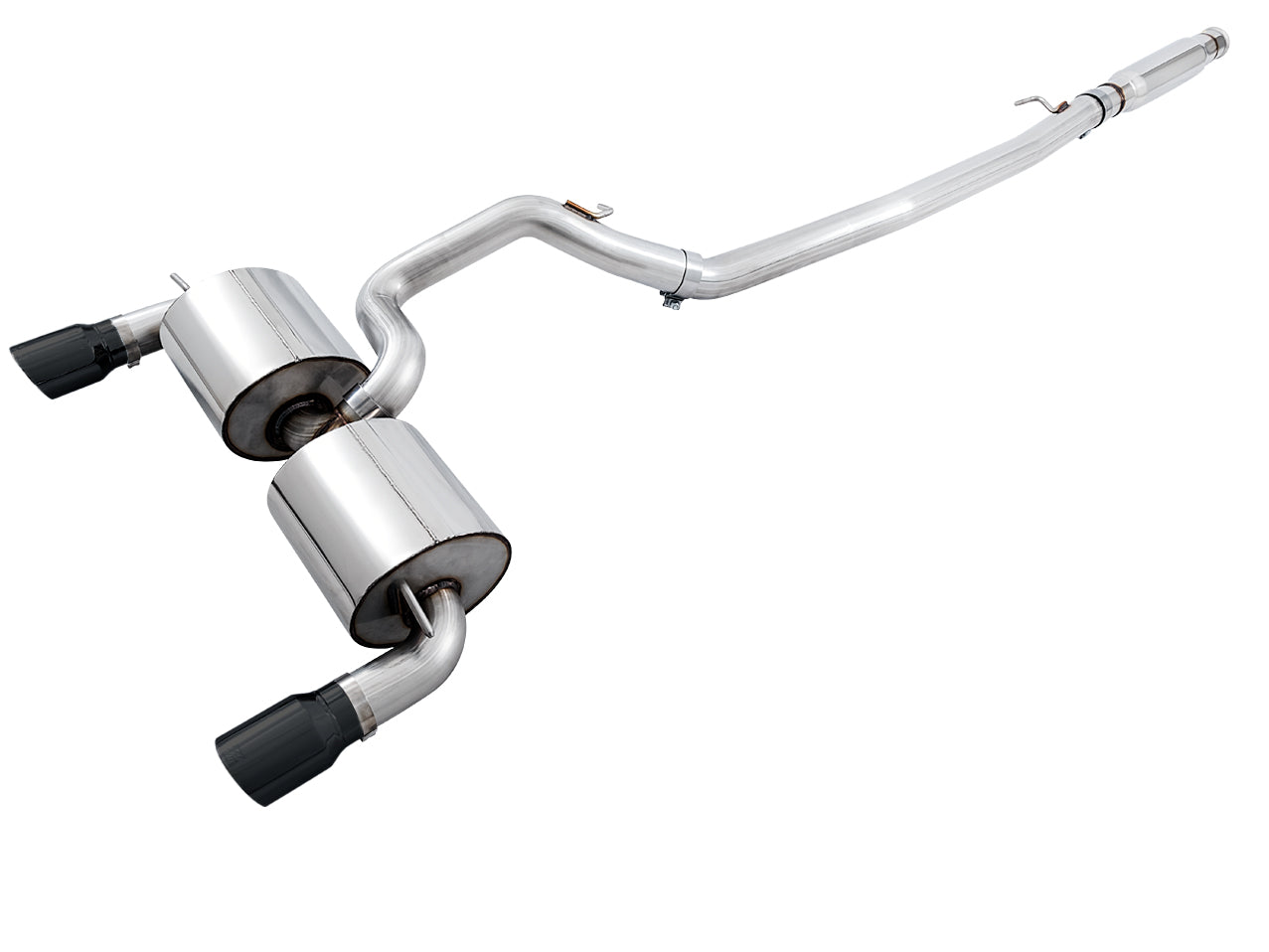 AWE Touring Edition Cat-back Exhaust for Ford Focus RS - Resonated - Diamond Black Tips