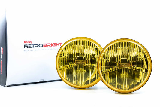 Holley RetroBright Headlight: Euro Yellow (5.75" Round)