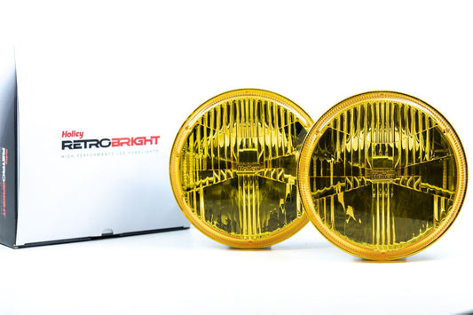 Holley RetroBright Headlight: Euro Yellow (7" Round)