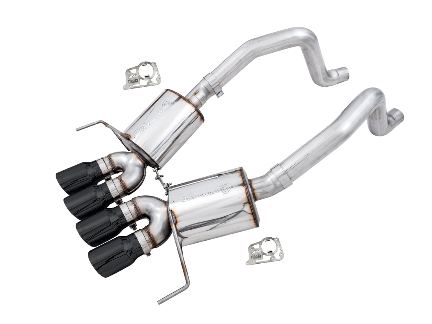 AWE Touring Edition Axleback Exhaust for C7 Corvette Stingray / Z51 / Grand Sport / Z06 / ZR1 -- Diamond Black Tips (includes AWE AFM valve simulators)