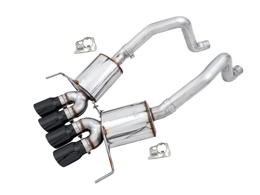 AWE Touring Edition Axleback Exhaust for C7 Corvette Stingray / Z51 / Grand Sport / Z06 / ZR1 -- Diamond Black Tips (includes AWE AFM valve simulators)