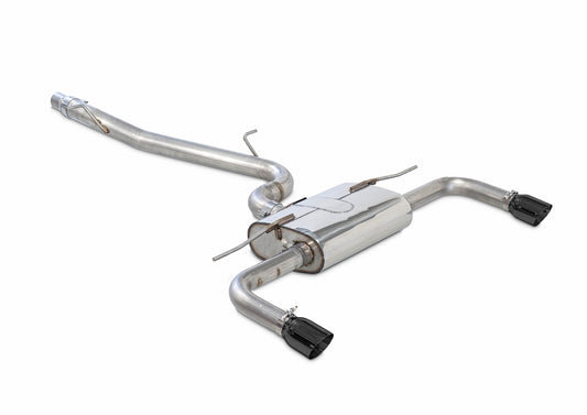 AWE Touring Edition Exhaust for Audi 8V A3 2.0T - Dual Outlet, Diamond Black 90 mm Tips