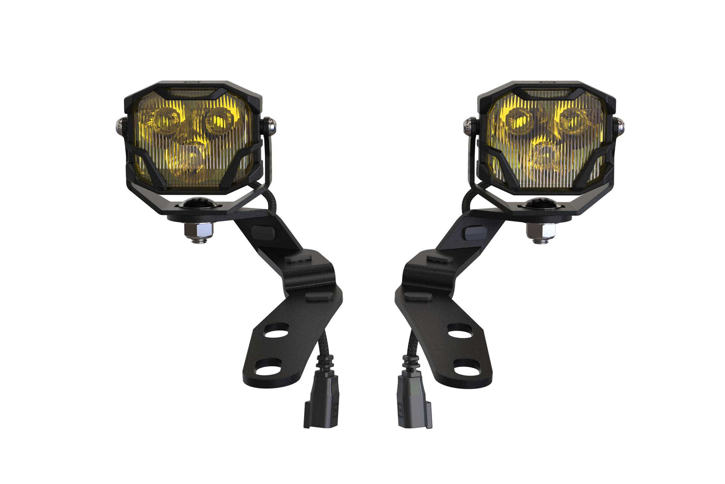 Morimoto 4Banger Ditch Light Kit: 16-23 Tacoma (HXB Yellow Combo Beam)