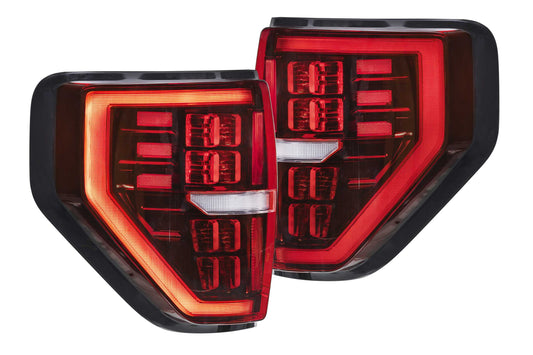 XB LED Tail Lights: Ford F150 (09-14) (Pair / Red)