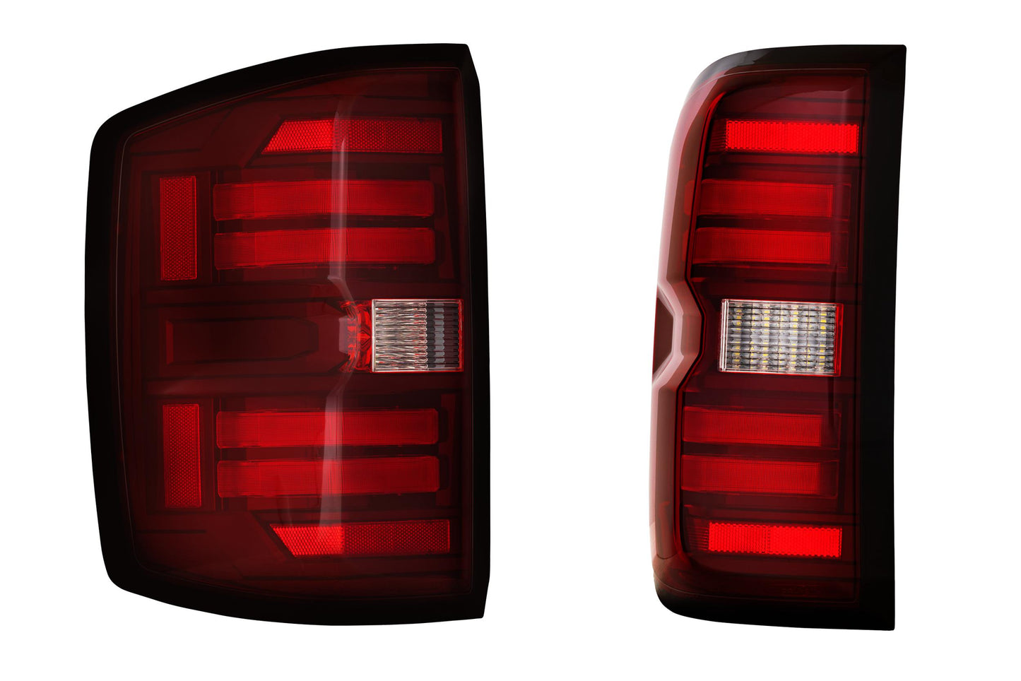 XB LED Tail Lights: Chevy Silverado (14-19) (Pair / Red) (Gen 2)