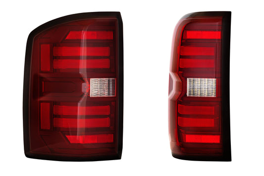 XB LED Tail Lights: GMC Sierra (14-18) (Pair / Red)