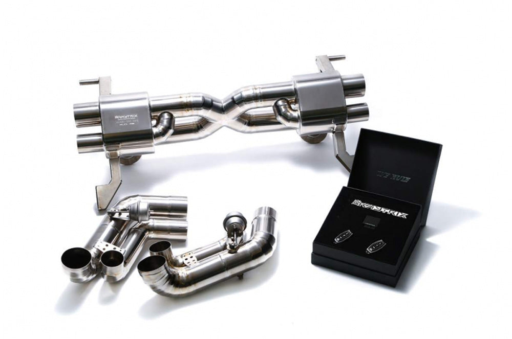 ARMYTRIX Titanium Valvetronic Catback Exhaust System Dual Carbon Tips Audi R8 V10 MKI 2009-2012