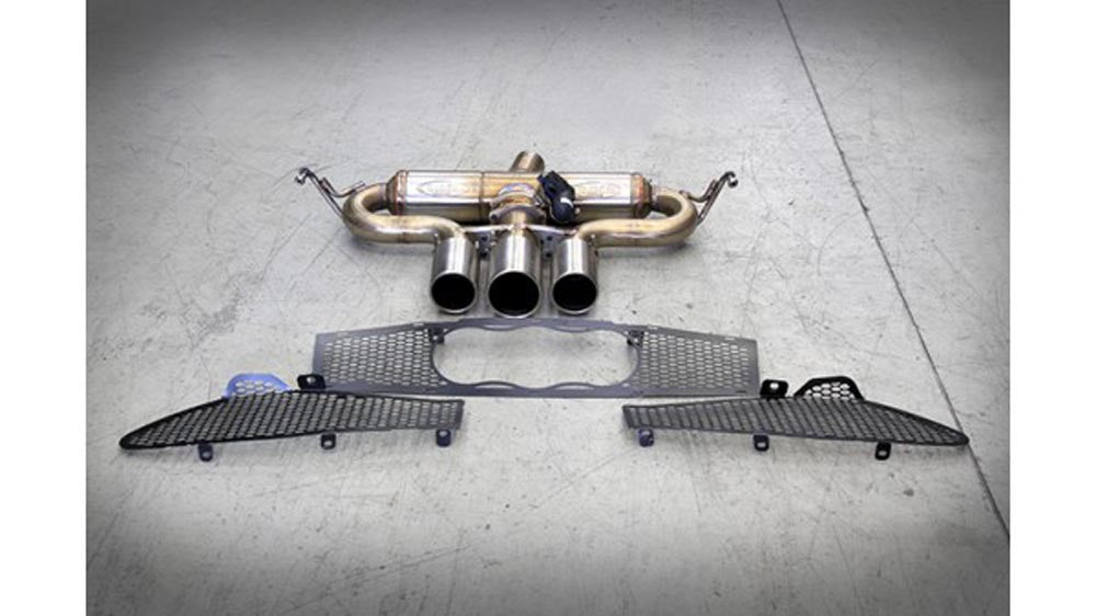 Tubi Style Central Exit Exhaust System w/EXCU & Grids Alfa Romeo 4C Coupe | 4C Spider 13-20