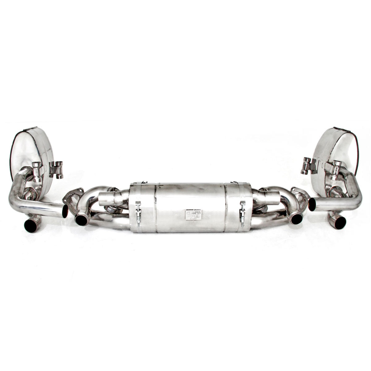 Tubi Style Stainless Steel Side and Center Exhaust w/Valve Porsche 991.1 Carrera S 12-16