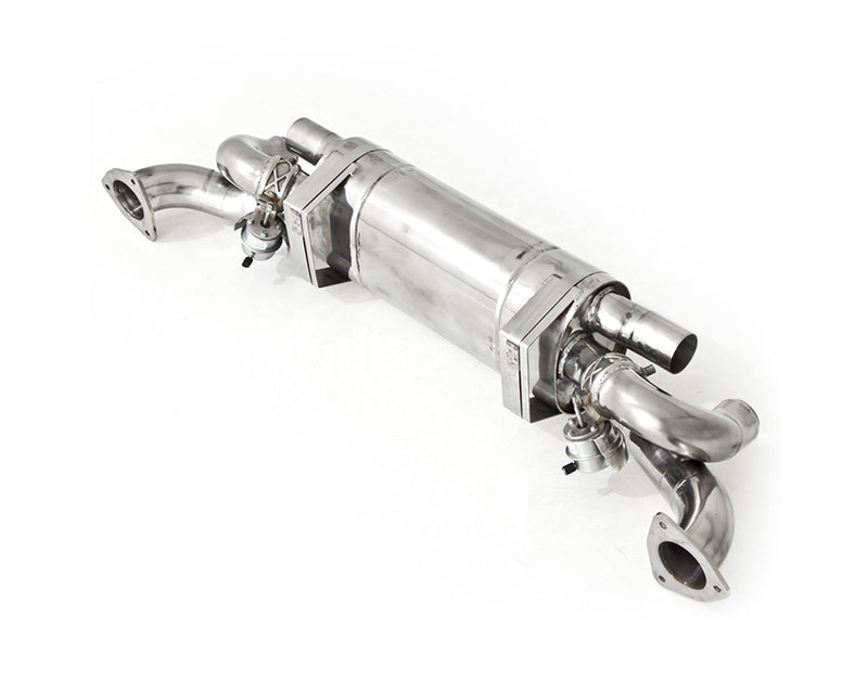 Tubi Style Stainless Steel Central Muffler Exhaust - Street Legal Porsche Carrera 991 12-16