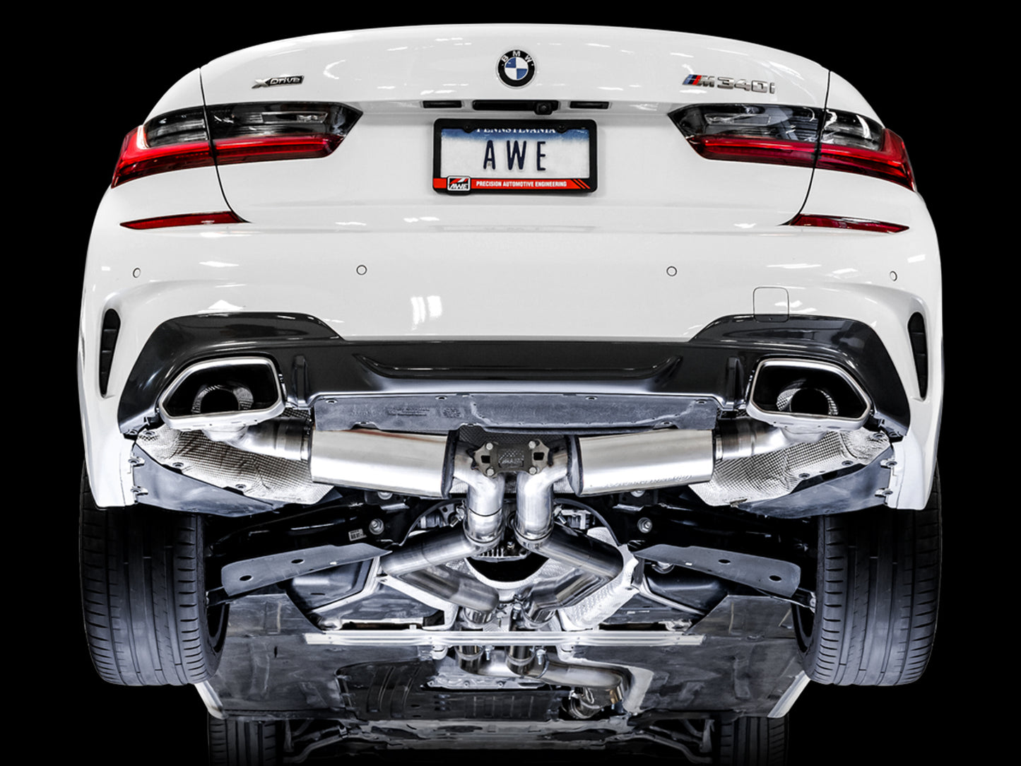 AWE Resonated Touring Edition Exhaust for G2X M340i / M440i - OE Tips