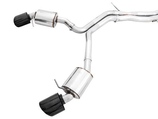 AWE Touring Edition Exhaust for Audi B9 RS 5 Sportback - Resonated - Diamond Black RS-style Tips